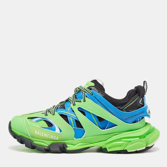 Balenciaga Multicolor Mesh and Faux Leather Track Sneakers Size 40 - Picture 1 of 4